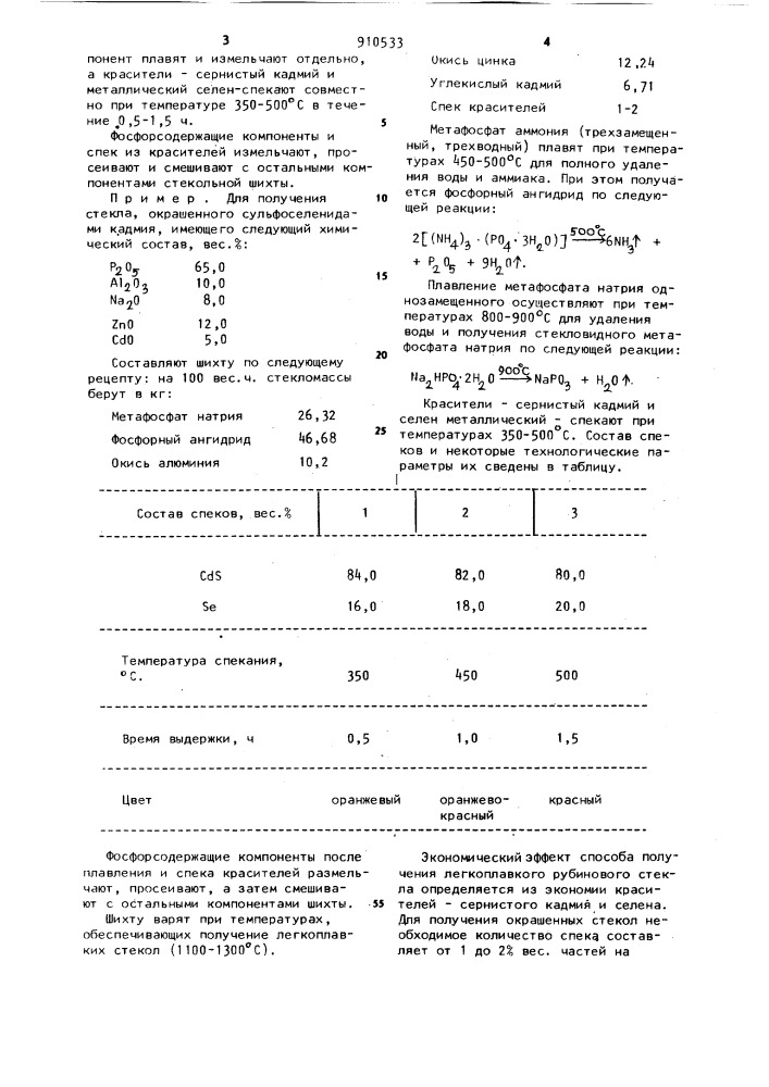 Способ подготовки стекольной шихты (патент 910533)