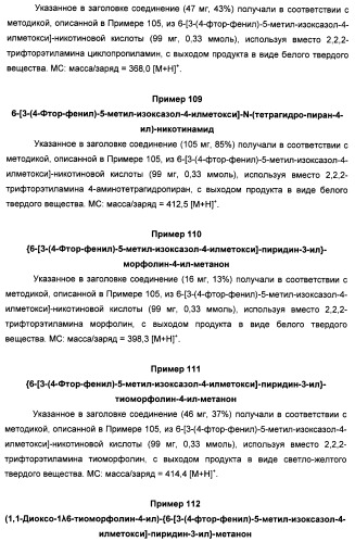 Производные изоксазоло-пиридина (патент 2484091)