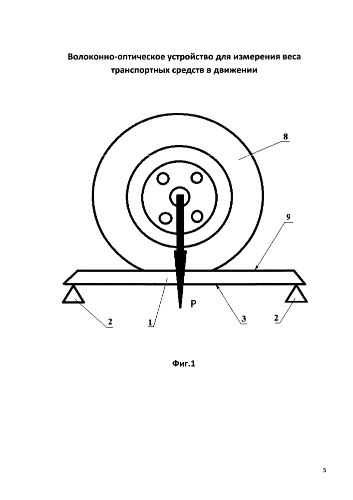Волоконно-оптическое устройство для измерения веса транспортных средств в движении (патент 2664977)