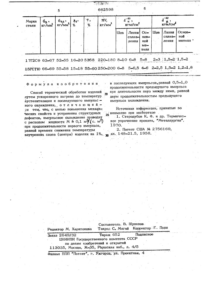 Способ термической обработки изделий (патент 662598)