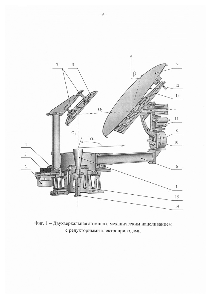 Двухзеркальная антенна с механическим нацеливанием (патент 2665495)