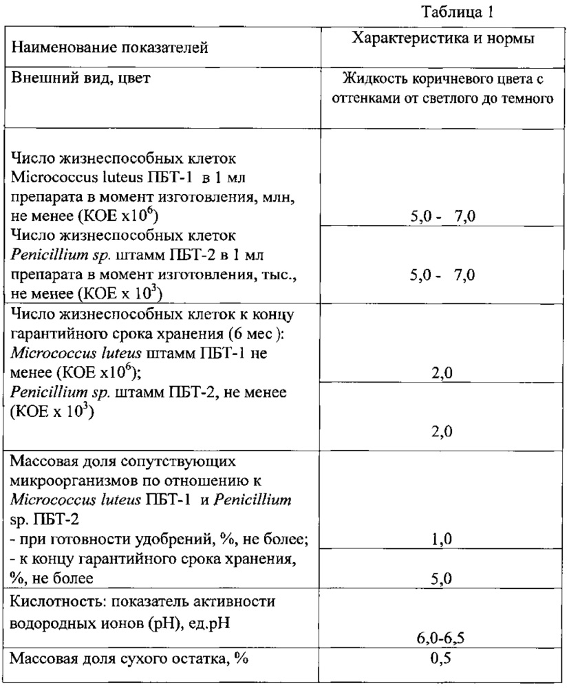 Микробиологический препарат для повышения урожайности сельскохозяйственных культур в жидкой форме (патент 2624047)