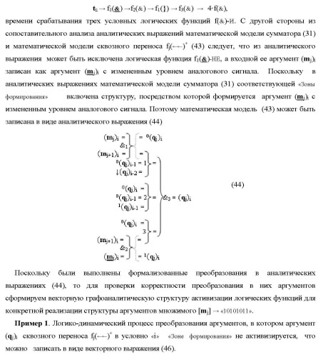 Функциональные структуры параллельно-последовательных сквозных переносов fj+1(  )+ и fj(  )+ в условно &quot;i&quot; &quot;зоне формирования&quot; для корректировки результирующей предварительной суммы первого уровня аргументов частичных произведений параллельно-последовательного умножителя f ( ) позиционного формата множимого [mj]f(2n) и множителя [ni]f(2n) (варианты) (патент 2431886)