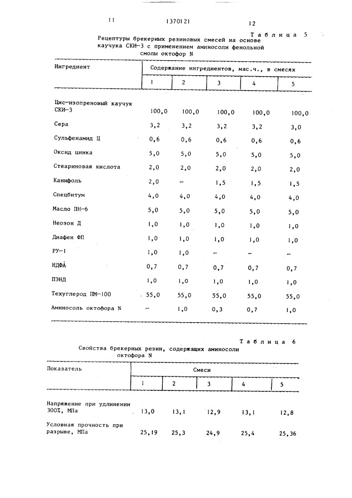 Резиновая смесь (патент 1370121)
