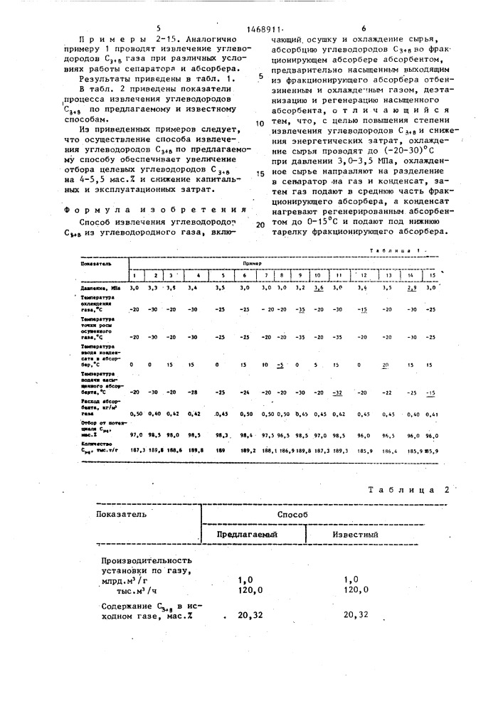 Способ извлечения углеводородов с @ из углеводородного газа (патент 1468911)