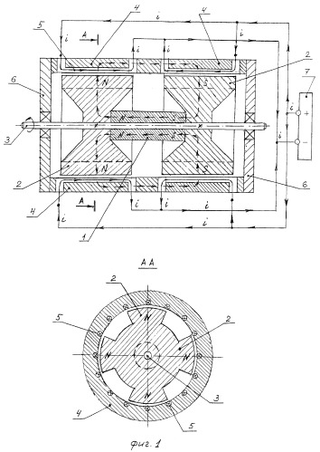 Бесконтактная электрическая машина (патент 2406212)