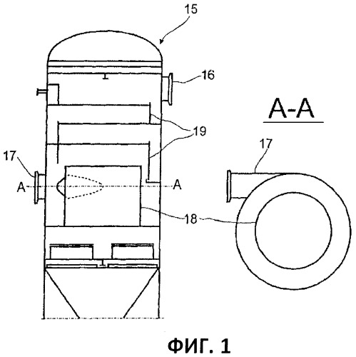 Устройство тангенциального ввода нагруженного газом потока жидкости в головную часть колонны (патент 2388520)