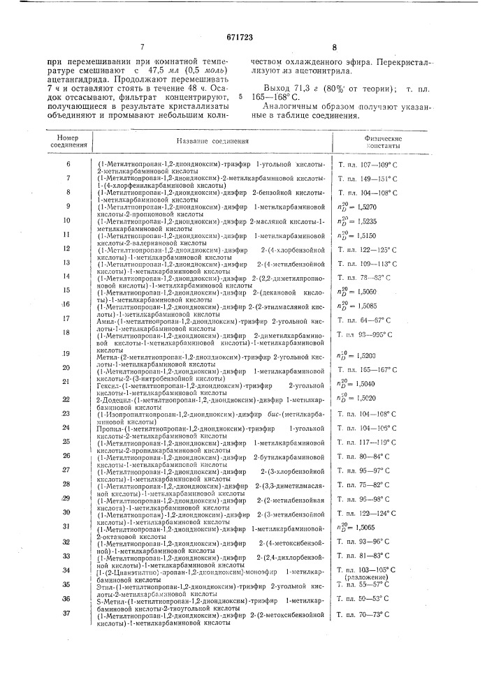 Способ получения пропан-1,2-диондиоксимов (патент 671723)