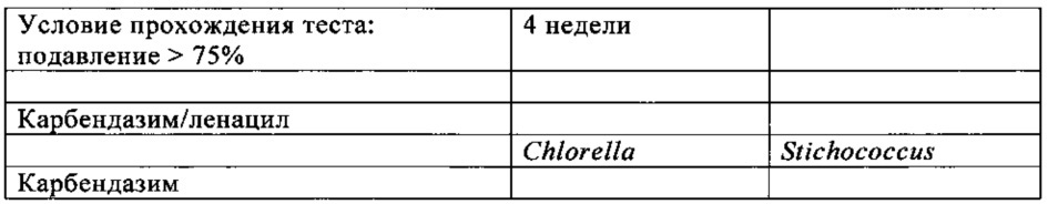 Синергетическая комбинация ленацила и карбендазима, предназначенная для защиты с помощью сухой пленки (патент 2650521)