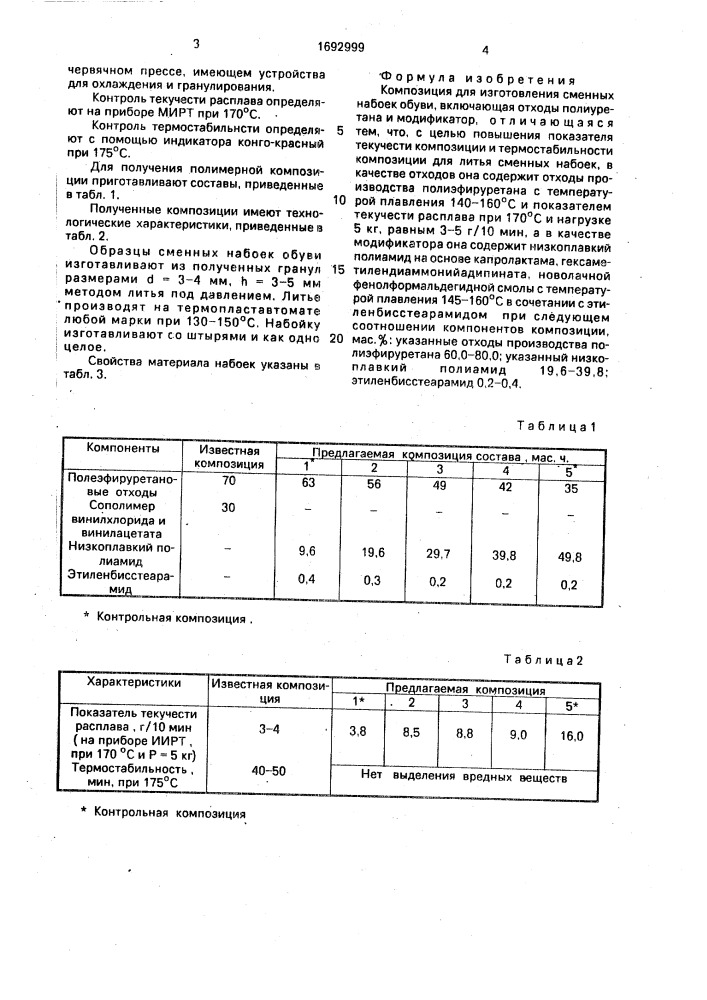 Композиция для изготовления сменных набоек обуви (патент 1692999)