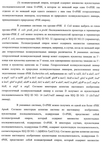 Система экспрессии компонентов ортогональной трансляции в эубактериальной клетке-хозяине (патент 2467069)
