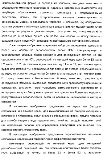 Очищенные белки оболочки вируса гепатита с для диагностического и терапевтического применения (патент 2313363)