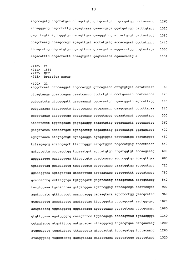 Синтетические транзитные пептиды хлоропласта из brassica (патент 2636035)