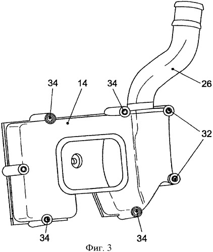Двигатель внутреннего сгорания с компрессором и демпфером давления (патент 2364734)