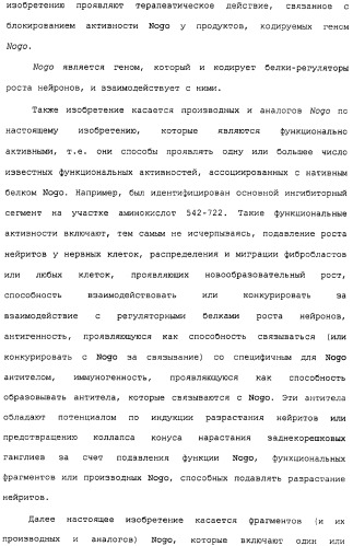 Поликлональное антитело против nogo, фармацевтическая композиция и применение антитела для изготовления лекарственного средства (патент 2432364)