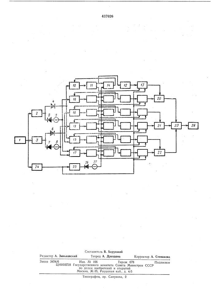 Устройство для определения симметрии финитных сигналов (патент 437026)