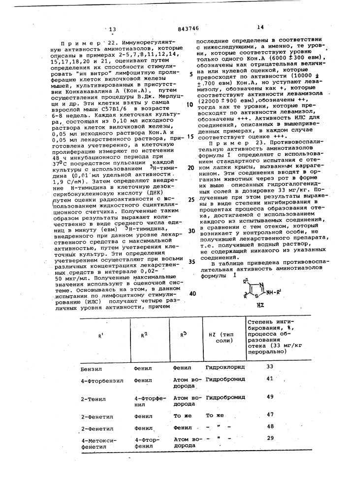 Способ получения аминотиазоловили их кислотно-аддитивных солей (патент 843746)