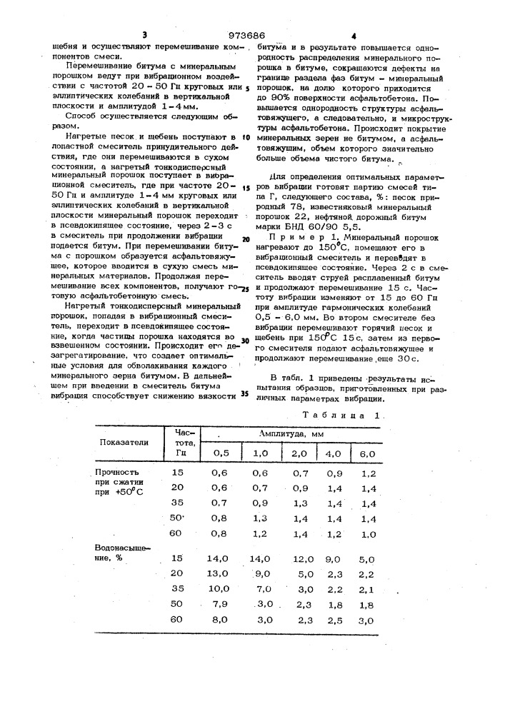 Способ приготовления асфальтобетонной смеси (патент 973686)