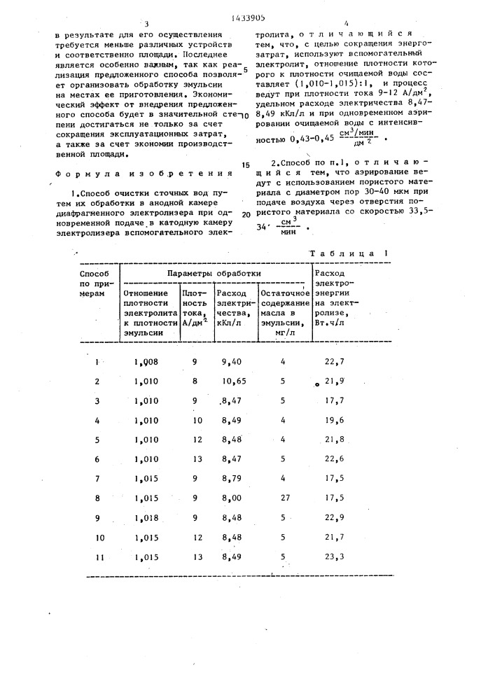 Способ очистки сточных вод (патент 1433905)