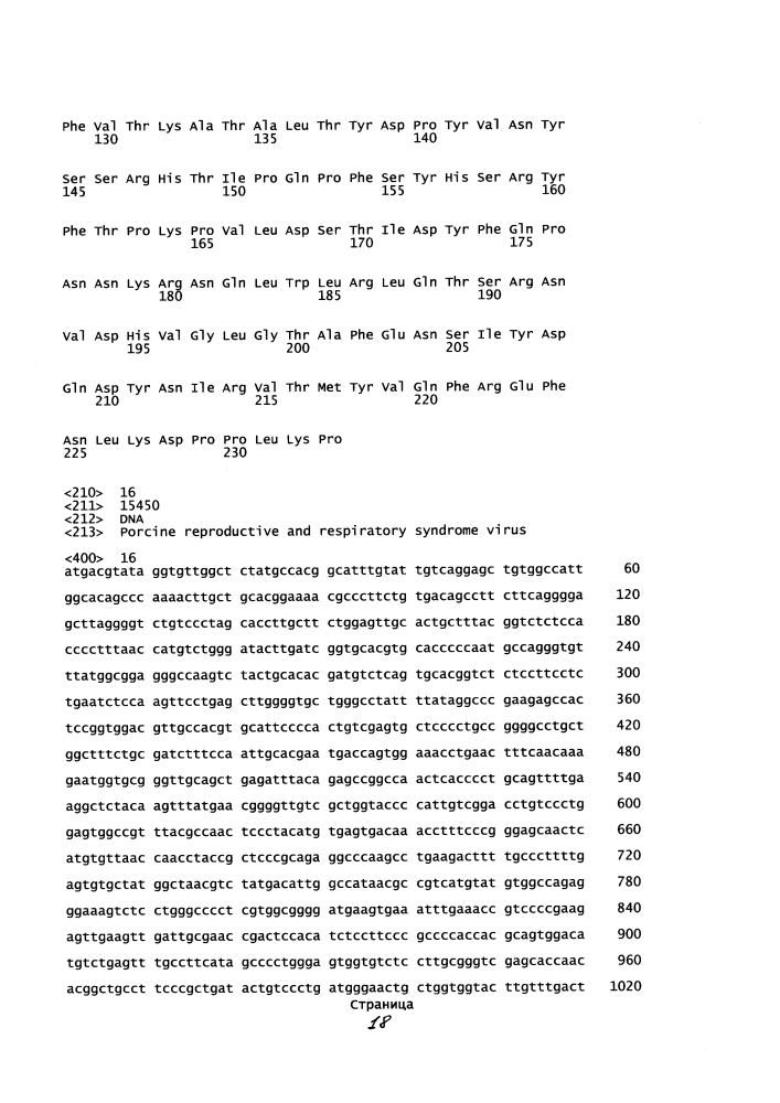 Комбинированная вакцина pcv/mycoplasma hyopneumoniae/prrs (pcv/mycoplasma hyopneumoniae/prrs combination vaccine) (патент 2644256)