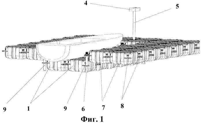 Плавучая парковочная платформа (патент 2529124)