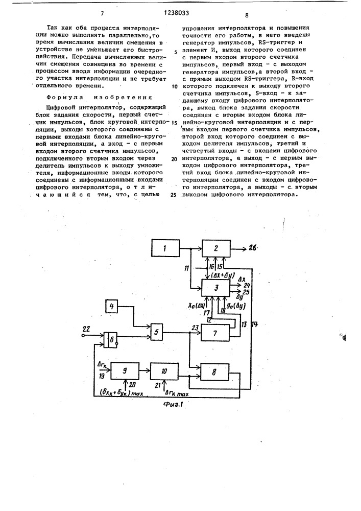 Цифровой интерполятор (патент 1238033)