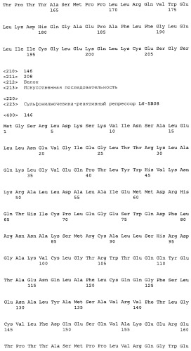 Сульфонилмочевина-реактивные репрессорные белки (патент 2532854)