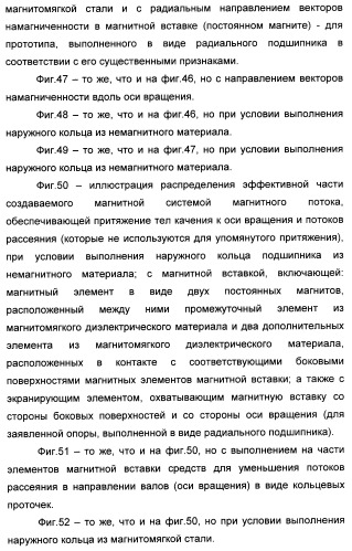 Способ магнитной разгрузки тел качения от действия центробежных сил в опорах вращения и опора вращения для его осуществления (варианты) (патент 2348839)