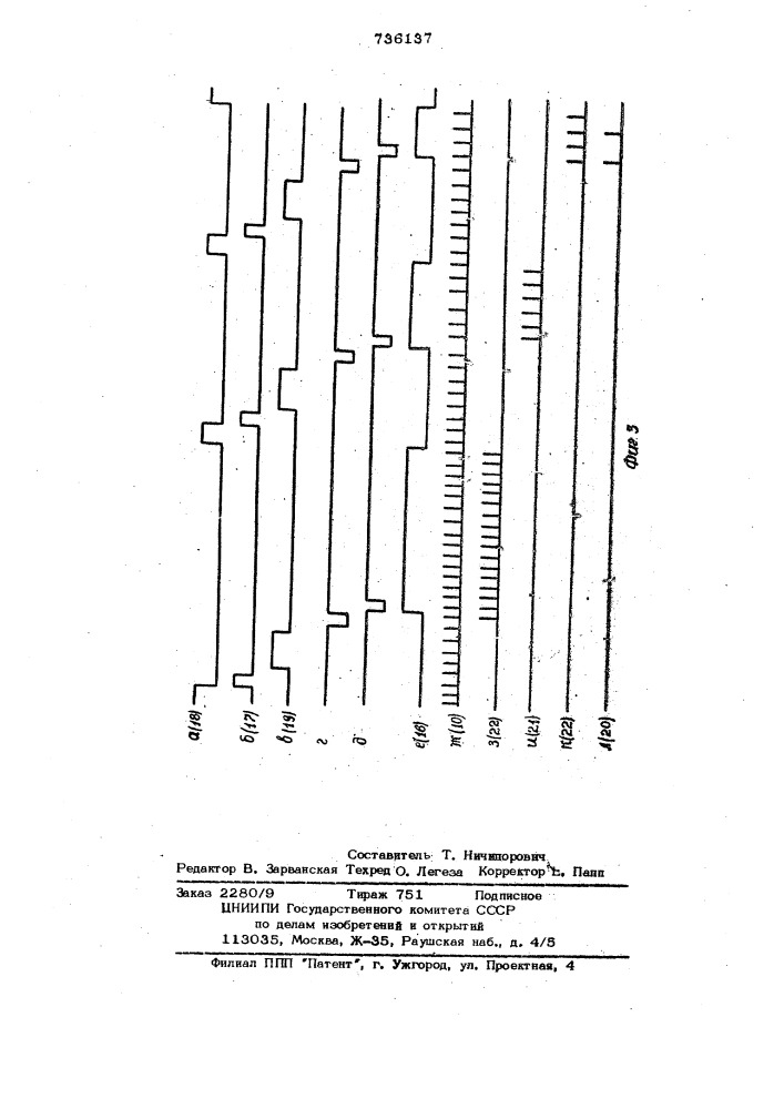 Интерполятор для шагового графопостроителя (патент 736137)