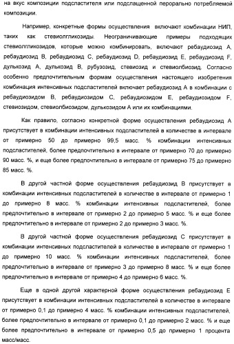 Композиция интенсивного подсластителя с фитостерином и подслащенные ею композиции (патент 2417033)