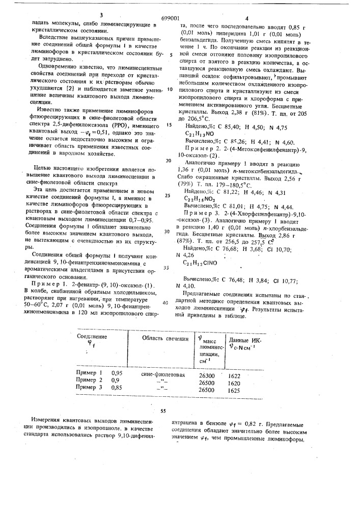 Люминофоры в сине-фиолетовой области спектра (патент 699001)