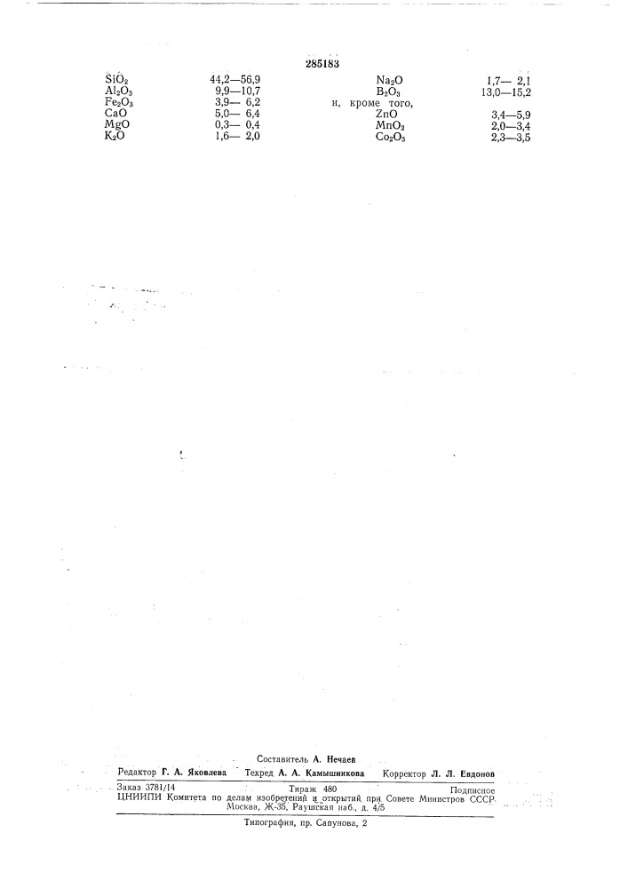 Патент ссср  285183 (патент 285183)
