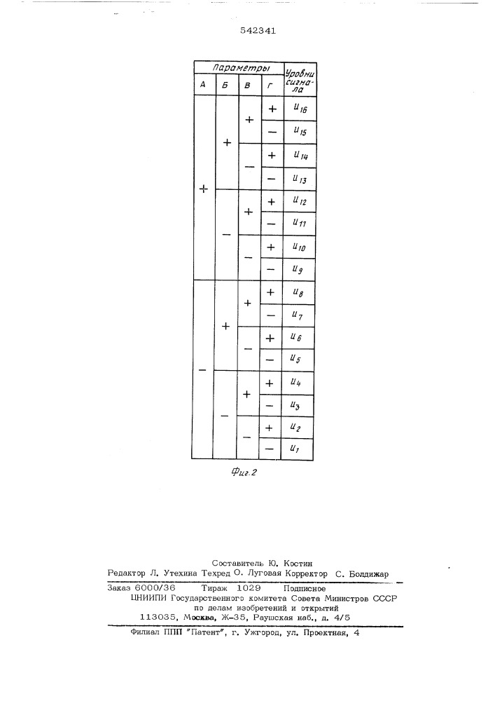 Дешифратор телеметрической информации (патент 542341)