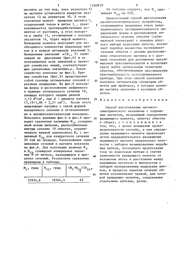 Способ изготовления магнитоэлектрического механизма с подвижным магнитом (патент 1260859)