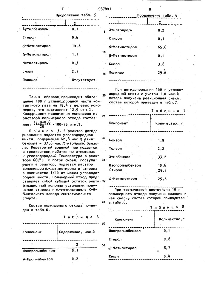 Способ получения стирола и/или @ -метилстирола (патент 937441)