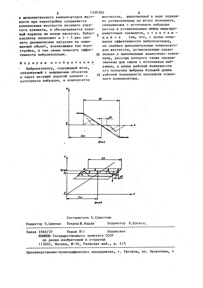 Виброизолятор (патент 1330365)