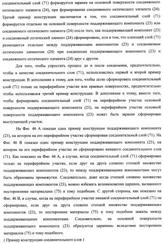 Слоистый блок оптического элемента и способ его изготовления, подсветка и жидкокристаллическое устройство отображения (патент 2421658)