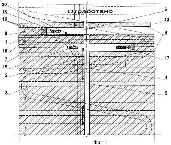 Способ разработки пологих и наклонных мощных рудных тел (патент 2472932)