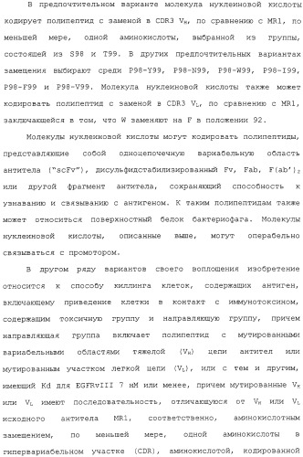Scfv против egfrviii с улучшенной цитотоксичностью и выходом, иммунотоксины на их основе и способы их применения (патент 2317999)