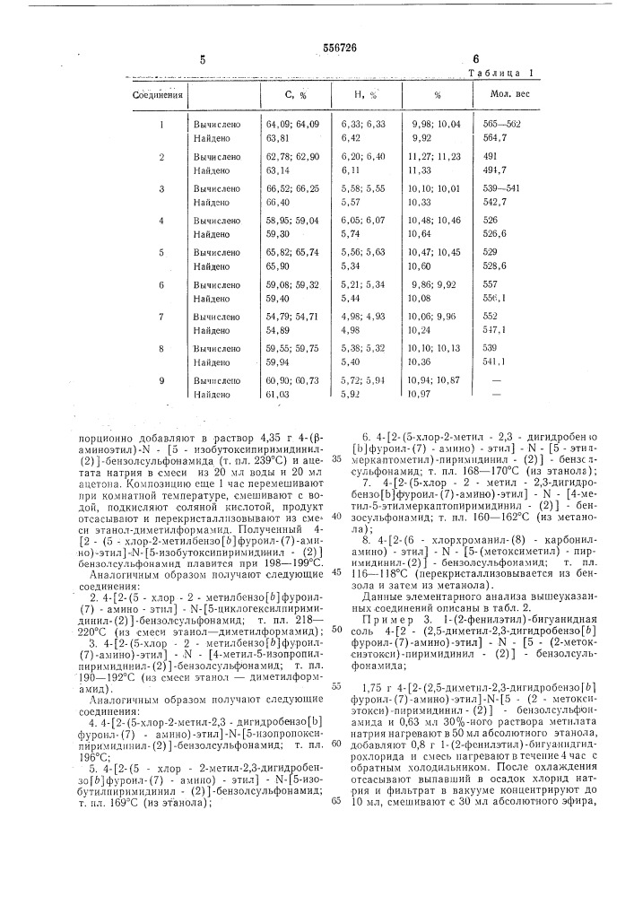 Способ получения производных сульфониламинопиримидина или их солей (патент 556726)