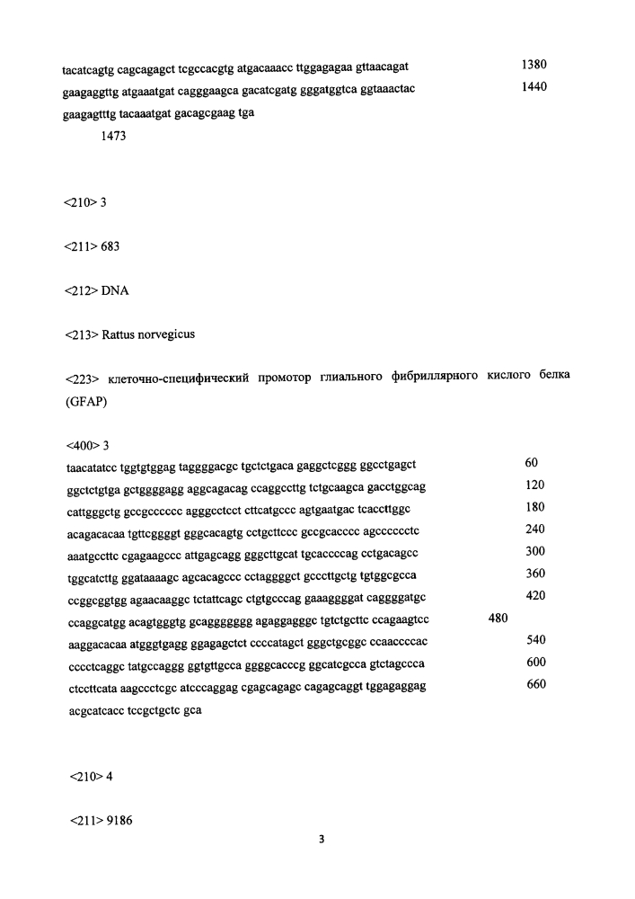 Способ генетического контроля экзоцитоза на основе генетических конструкций для трансфекции клеток астроглии (патент 2633691)