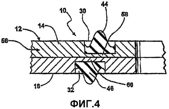 Уплотнительное устройство со слоистым несущим элементом и смещенным эластомерным уплотнением (патент 2344325)