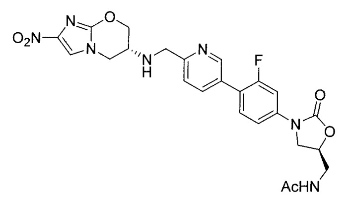 Бициклические нитроимидазолы, ковалентно соединенные с замещенными фенилоксазолидинонами (патент 2504547)