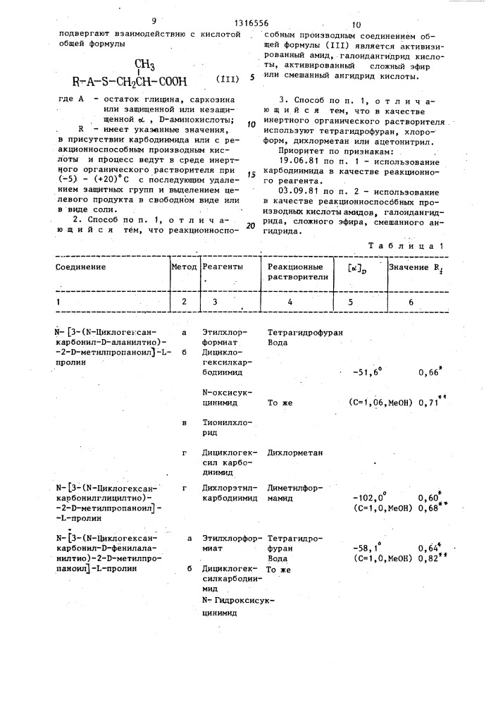 Способ получения производных пролина или их фармацевтически приемлемых солей (патент 1316556)