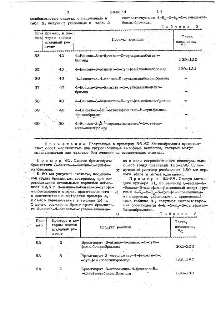 Способ получения производных сульфамилбензиламина или их солей (патент 644374)
