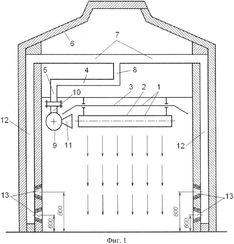 Система лучистого отопления здания (патент 2668239)
