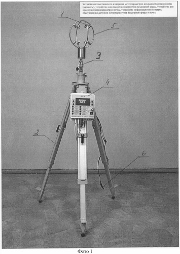 Установка автоматического измерения метеопараметров воздушной среды и почвы (варианты), устройство для измерения метеопараметров воздушной среды, устройство для измерения метеопараметров почвы и устройство информационной системы обслуживания датчиков метеопараметров воздушной среды и почвы (патент 2314555)