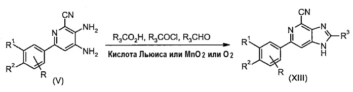 Производные 6-фенил-1н-имидазо[4,5,-с] пиридин-4-карбонитрила в качестве ингибиторов катепсина к и s (патент 2400482)