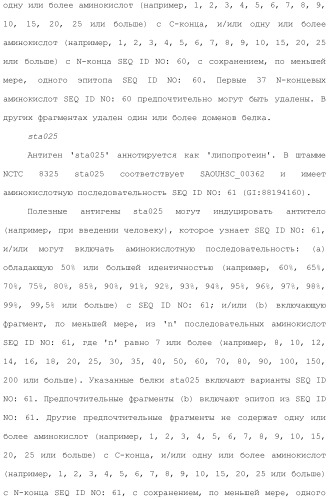 Композиции для иммунизации против staphylococcus aureus (патент 2508126)