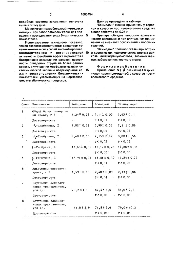 Противоожоговое средство "ксимедон (патент 1685454)